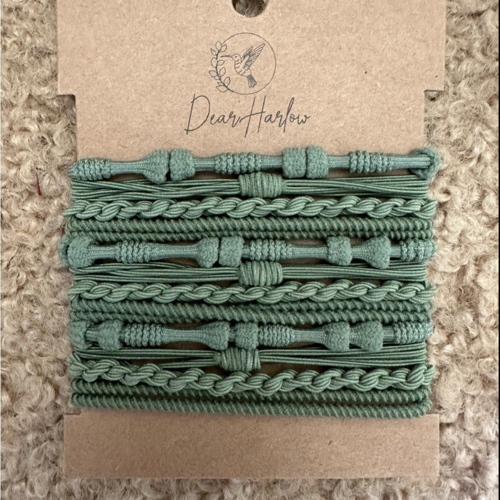 Dear Harlow Green Hair Ties Set